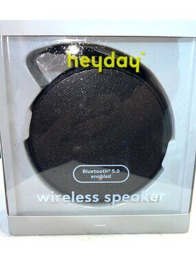 Heyday Wireless Bluetooth 5.0 Speaker Waterproof Rechargeable Black